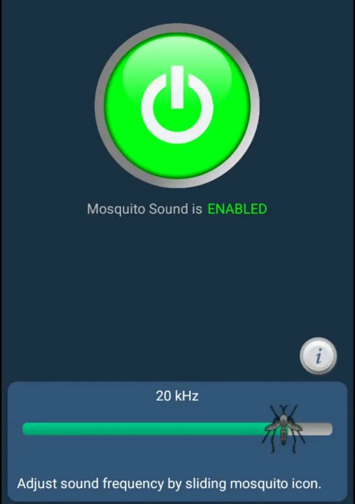 لقطة شاشة لتطبيق Mosquito sound